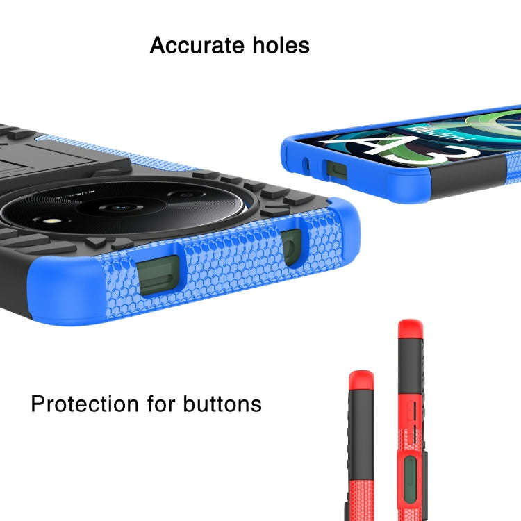 Tire Texture TPU + PC Phone Case with Holder, For Xiaomi Redmi A3 4G, For Xiaomi Redmi Note 13 4G...