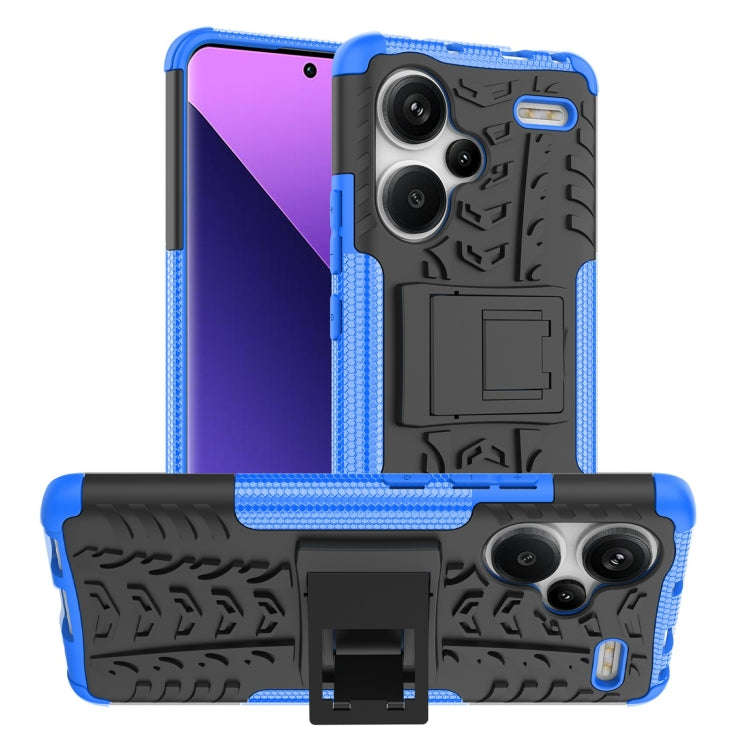 Tire Texture TPU + PC Phone Case with Holder, For Xiaomi Redmi Note 13 4G, For Xiaomi Redmi Note ...