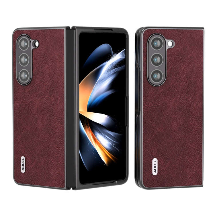 ABEEL Dream Litchi Texture PU Phone Case, For Samsung Galaxy Z Flip5, For Samsung Galaxy Z Fold5