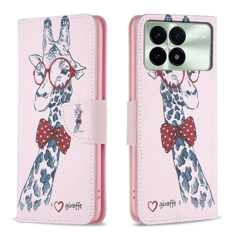 Colored Drawing Pattern Leather Phone Case, For Xiaomi Redmi K70 / K70 Pro