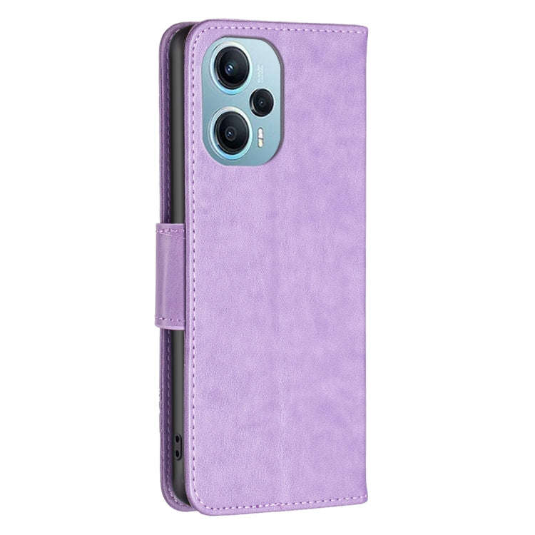 Two Butterflies Embossing Leather Phone Case, For Xiaomi Poco F5 5G / Redmi Note 12 Turbo, For Xi...