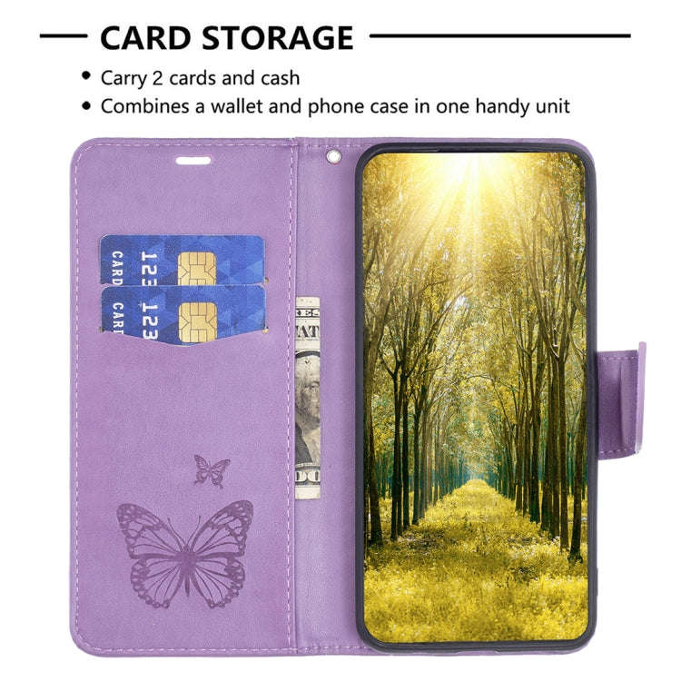 Two Butterflies Embossing Leather Phone Case, For Xiaomi Poco F5 5G / Redmi Note 12 Turbo, For Xi...