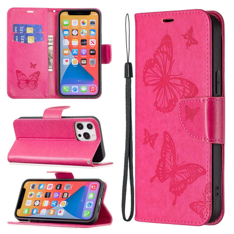 Two Butterflies Embossing Leather Phone Case, For Xiaomi Poco F5 5G / Redmi Note 12 Turbo, For Xi...