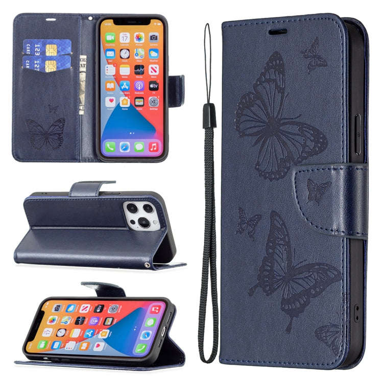 Two Butterflies Embossing Leather Phone Case, For Xiaomi Poco F5 5G / Redmi Note 12 Turbo, For Xi...