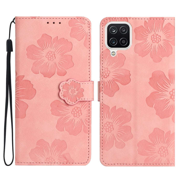 Flower Embossing Pattern Leather Phone Case, For Samsung Galaxy A12, For Samsung Galaxy A13 4G, F...