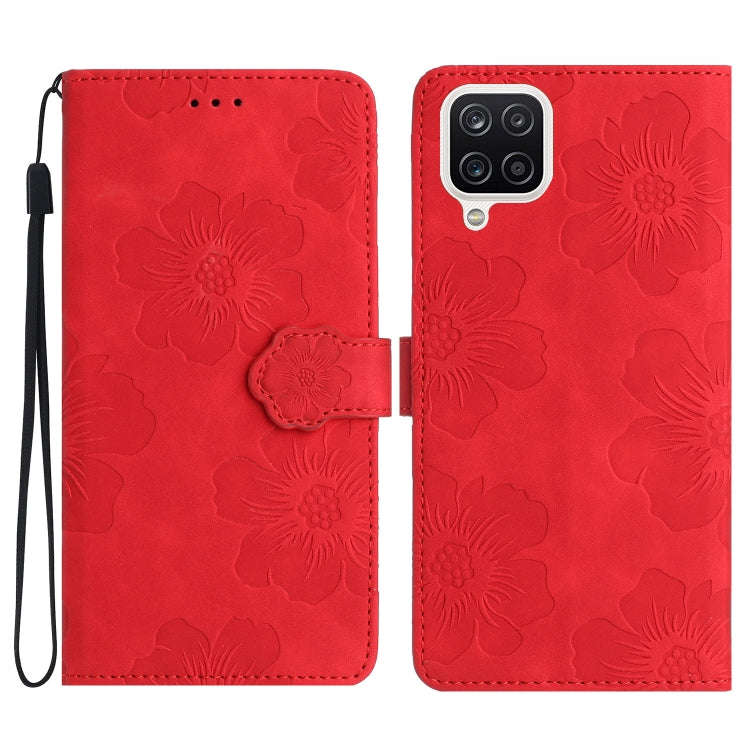 Flower Embossing Pattern Leather Phone Case, For Samsung Galaxy A12, For Samsung Galaxy A13 4G, F...