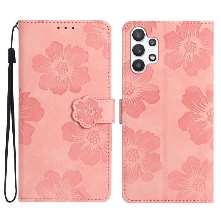 Flower Embossing Pattern Leather Phone Case, For Samsung Galaxy A12, For Samsung Galaxy A13 4G, F...