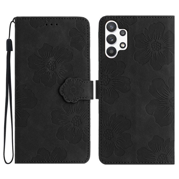 Flower Embossing Pattern Leather Phone Case, For Samsung Galaxy A12, For Samsung Galaxy A13 4G, F...