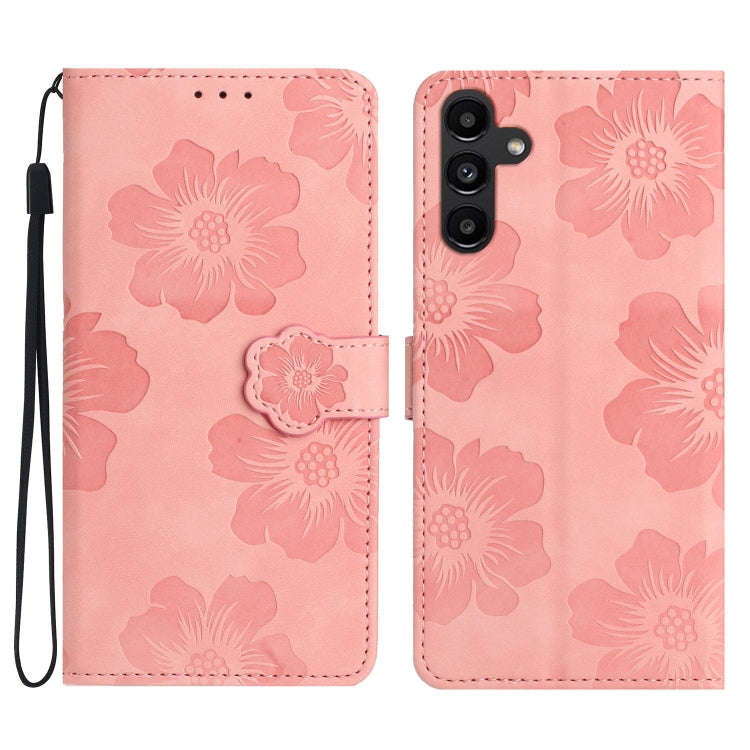 Flower Embossing Pattern Leather Phone Case, For Samsung Galaxy A12, For Samsung Galaxy A13 4G, F...