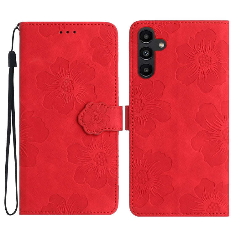 Flower Embossing Pattern Leather Phone Case, For Samsung Galaxy A12, For Samsung Galaxy A13 4G, F...