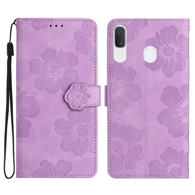 Flower Embossing Pattern Leather Phone Case, For Samsung Galaxy A12, For Samsung Galaxy A13 4G, F...