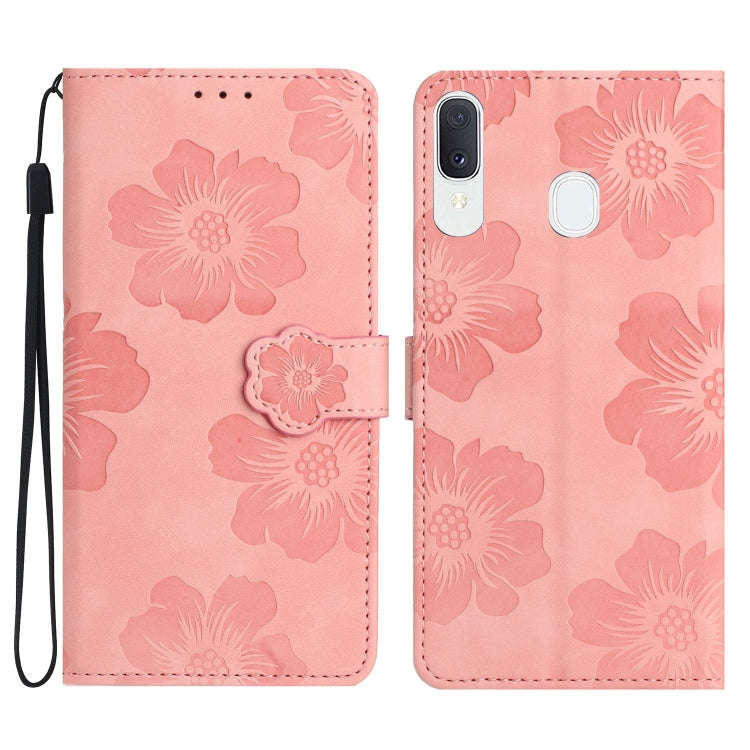 Flower Embossing Pattern Leather Phone Case, For Samsung Galaxy A12, For Samsung Galaxy A13 4G, F...