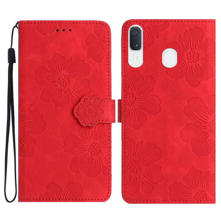 Flower Embossing Pattern Leather Phone Case, For Samsung Galaxy A12, For Samsung Galaxy A13 4G, F...