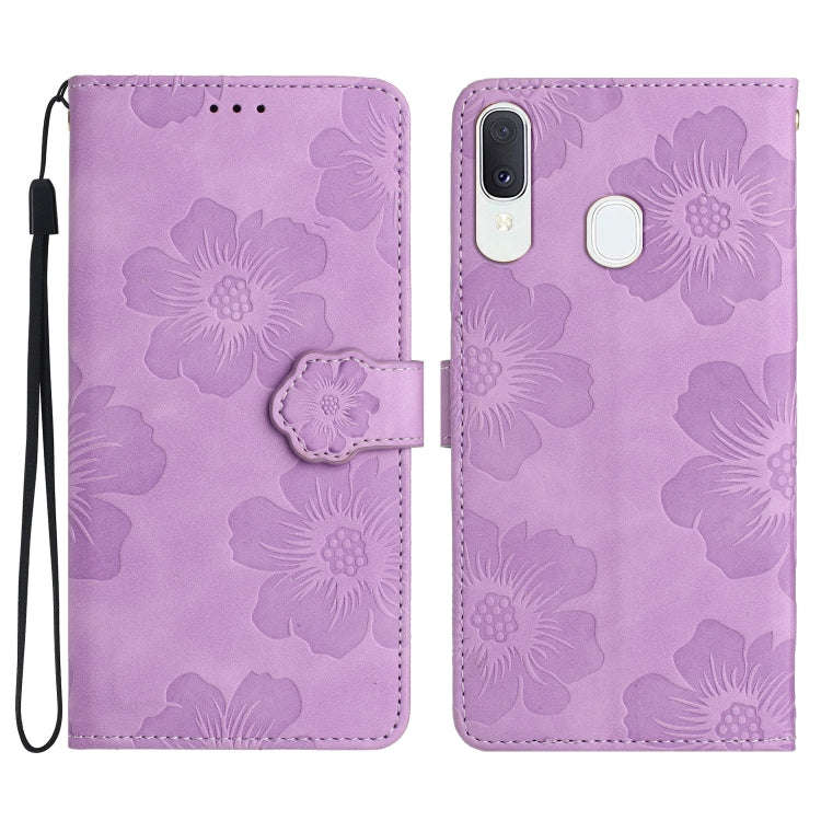 Flower Embossing Pattern Leather Phone Case, For Samsung Galaxy A12, For Samsung Galaxy A13 4G, F...