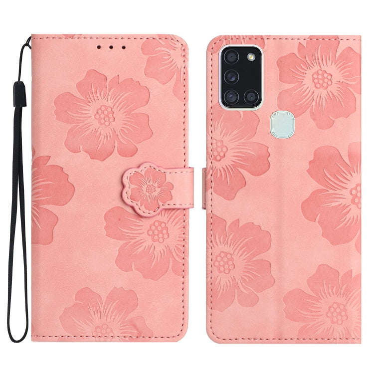 Flower Embossing Pattern Leather Phone Case, For Samsung Galaxy A12, For Samsung Galaxy A13 4G, F...