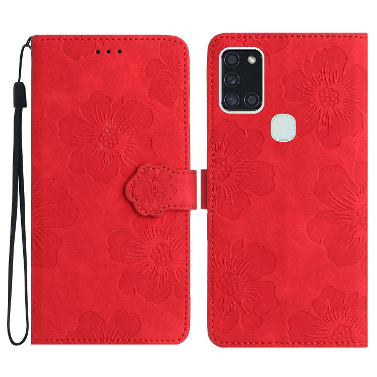 Flower Embossing Pattern Leather Phone Case, For Samsung Galaxy A12, For Samsung Galaxy A13 4G, F...