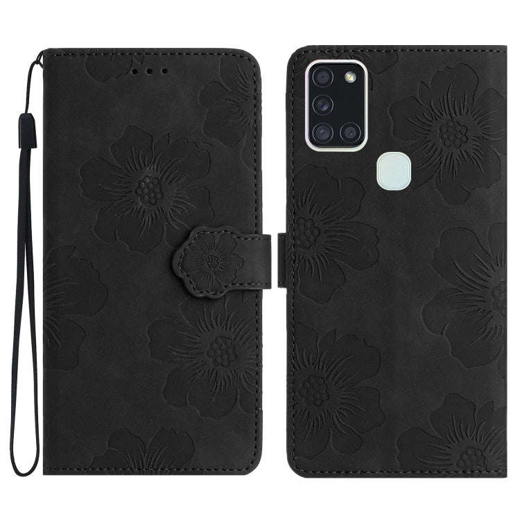 Flower Embossing Pattern Leather Phone Case, For Samsung Galaxy A12, For Samsung Galaxy A13 4G, F...