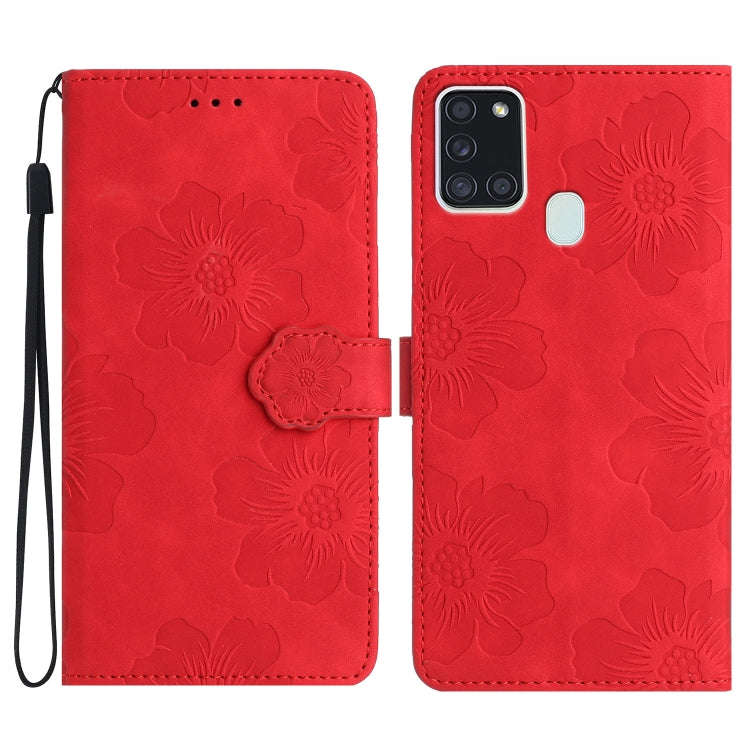 Flower Embossing Pattern Leather Phone Case, For Samsung Galaxy A12, For Samsung Galaxy A13 4G, F...