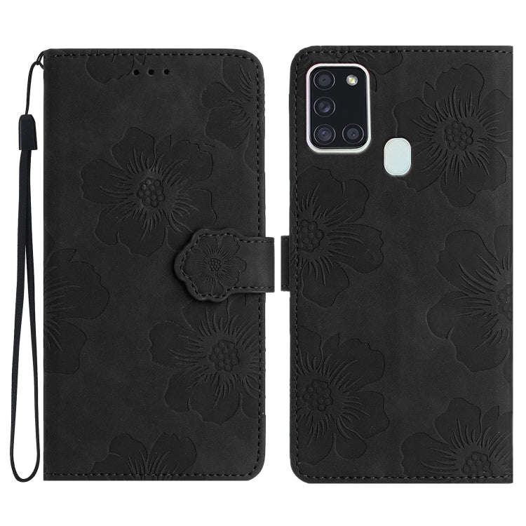 Flower Embossing Pattern Leather Phone Case, For Samsung Galaxy A12, For Samsung Galaxy A13 4G, F...