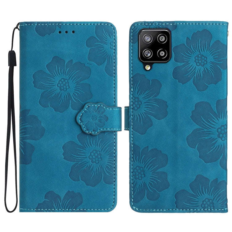 Flower Embossing Pattern Leather Phone Case, For Samsung Galaxy A12, For Samsung Galaxy A13 4G, F...
