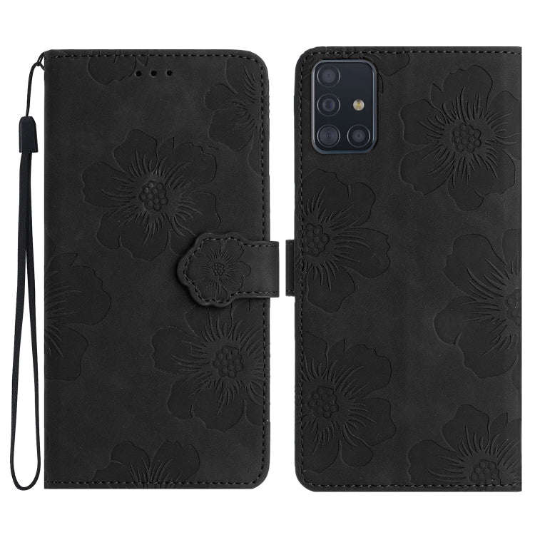 Flower Embossing Pattern Leather Phone Case, For Samsung Galaxy A42 5G, For Samsung Galaxy A50, F...