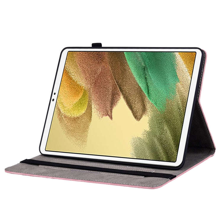 Butterfly Rose Embossed Leather Tablet Case, For Samsung Galaxy A7 Lite T220 / T225, For Samsung ...