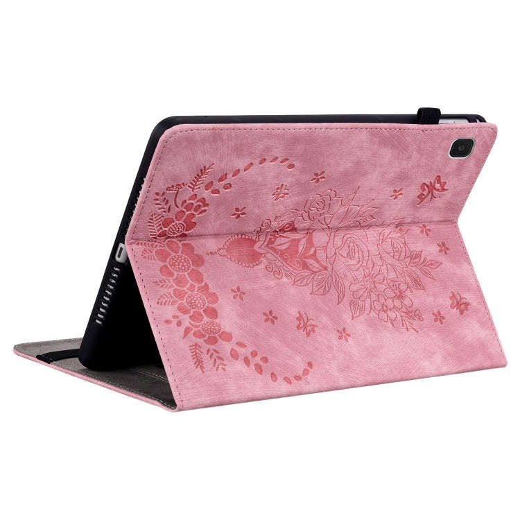 Butterfly Rose Embossed Leather Tablet Case, For Samsung Galaxy A7 Lite T220 / T225, For Samsung ...