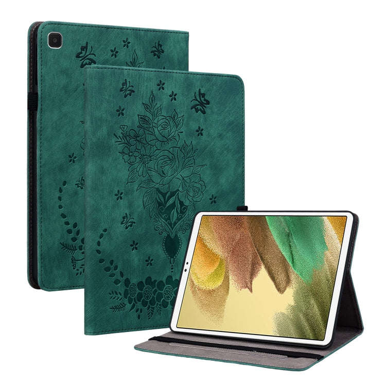 Butterfly Rose Embossed Leather Tablet Case, For Samsung Galaxy A7 Lite T220 / T225, For Samsung ...