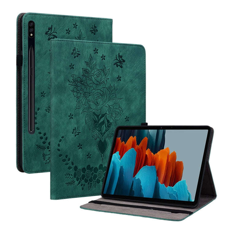 Butterfly Rose Embossed Leather Tablet Case, For Galaxy Tab S12+, For Samsung Galaxy Tab S11, For...