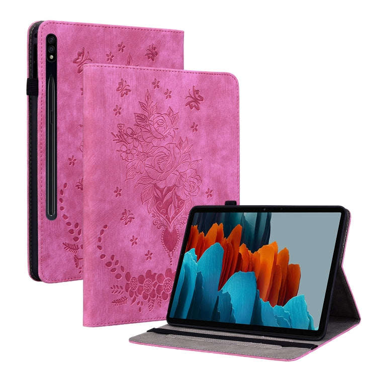 Butterfly Rose Embossed Leather Tablet Case, For Galaxy Tab S12+, For Samsung Galaxy Tab S11, For...