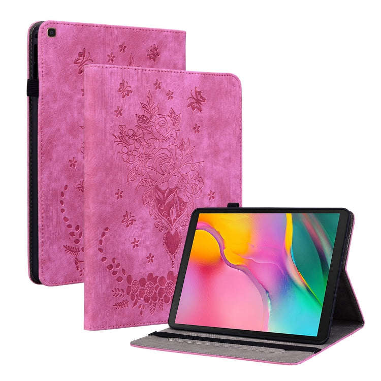 Butterfly Rose Embossed Leather Tablet Case, For Samsung Galaxy A7 Lite T220 / T225, For Samsung ...