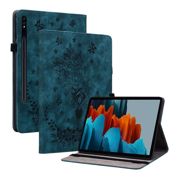 Butterfly Rose Embossed Leather Tablet Case, For Galaxy Tab S12+, For Samsung Galaxy Tab S11, For...