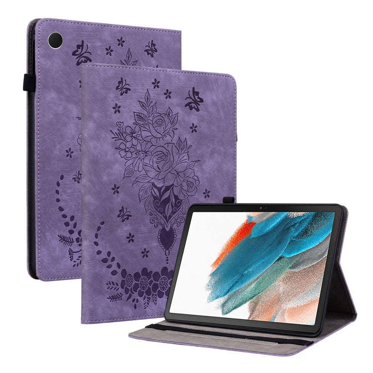 Butterfly Rose Embossed Leather Tablet Case, For Galaxy Tab S12+, For Samsung Galaxy Tab S11, For...