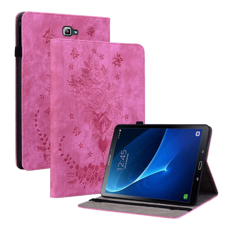Butterfly Rose Embossed Leather Tablet Case, For Samsung Galaxy A7 Lite T220 / T225, For Samsung ...