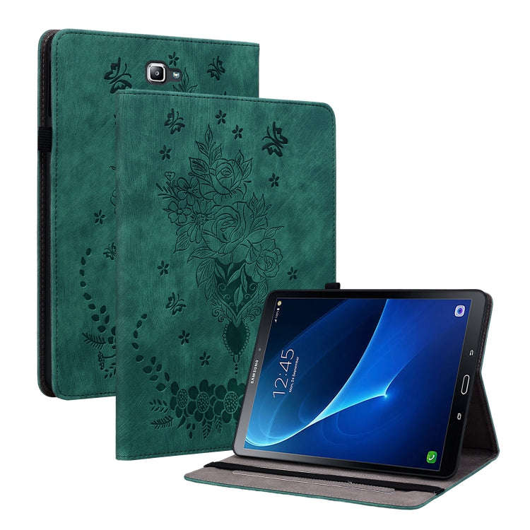 Butterfly Rose Embossed Leather Tablet Case, For Samsung Galaxy A7 Lite T220 / T225, For Samsung ...