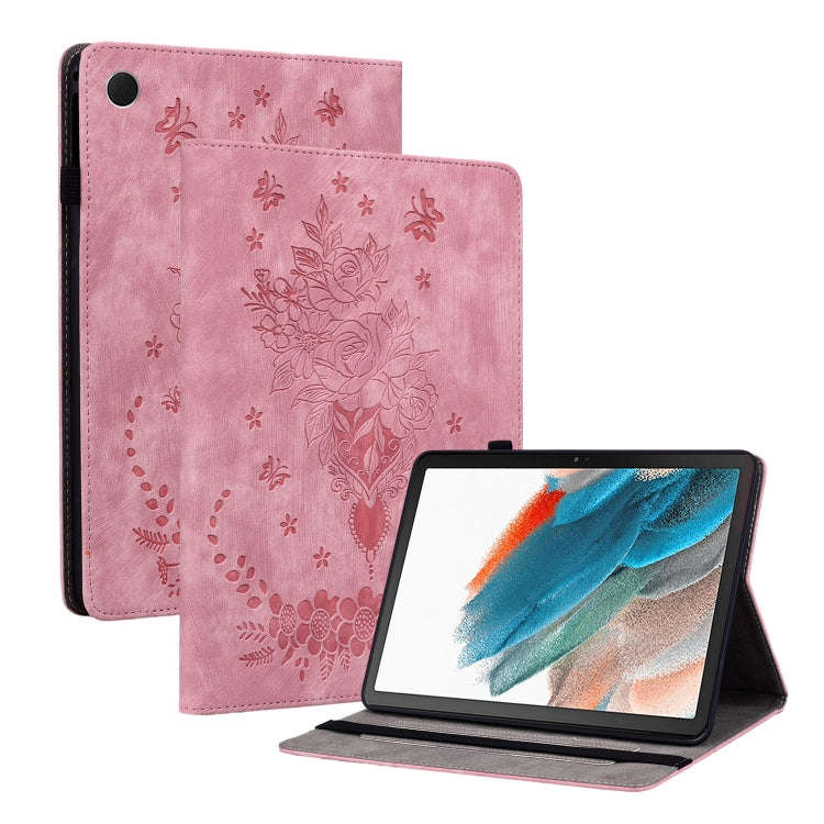 Butterfly Rose Embossed Leather Tablet Case, For Galaxy Tab S12+, For Samsung Galaxy Tab S11, For...