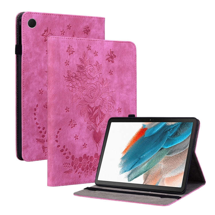 Butterfly Rose Embossed Leather Tablet Case, For Galaxy Tab S12+, For Samsung Galaxy Tab S11, For...