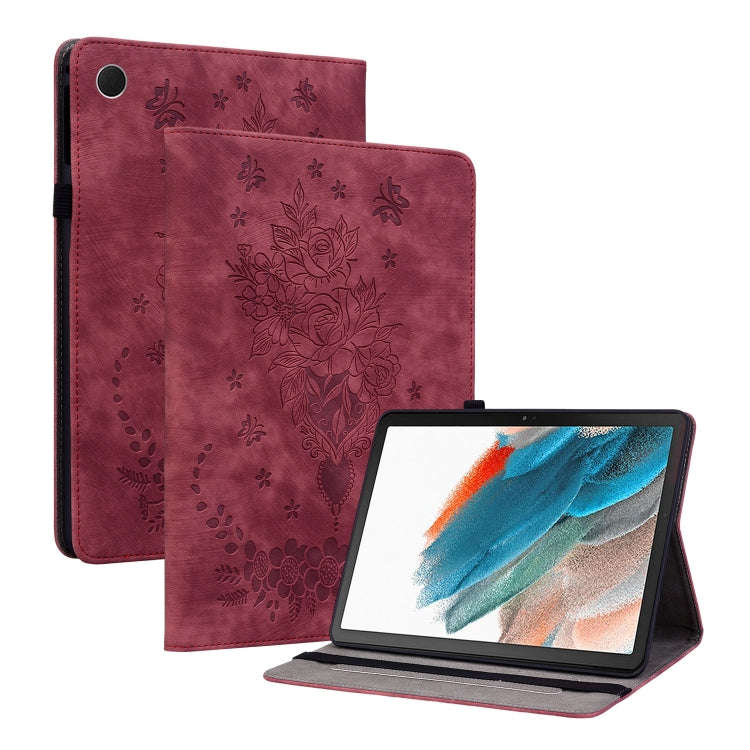 Butterfly Rose Embossed Leather Tablet Case, For Galaxy Tab S12+, For Samsung Galaxy Tab S11, For...