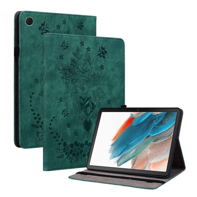 Butterfly Rose Embossed Leather Tablet Case, For Galaxy Tab S12+, For Samsung Galaxy Tab S11, For...