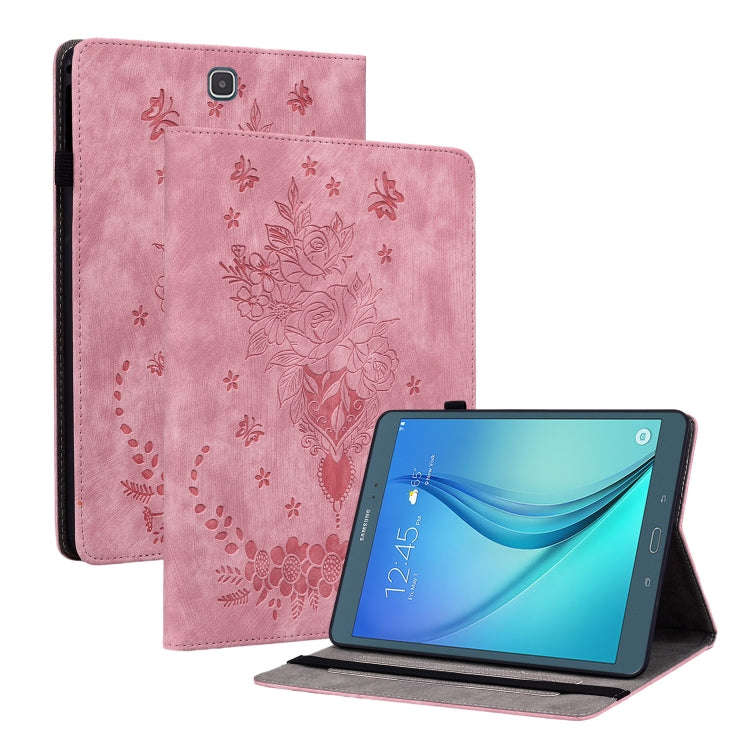 Butterfly Rose Embossed Leather Tablet Case, For Samsung Galaxy A7 Lite T220 / T225, For Samsung ...