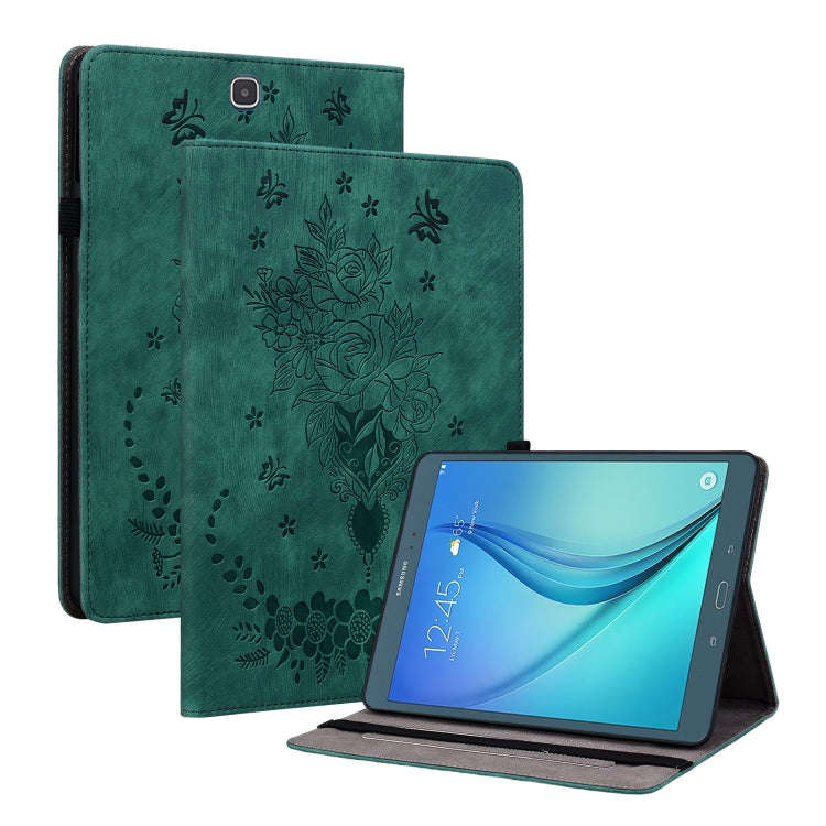 Butterfly Rose Embossed Leather Tablet Case, For Samsung Galaxy A7 Lite T220 / T225, For Samsung ...