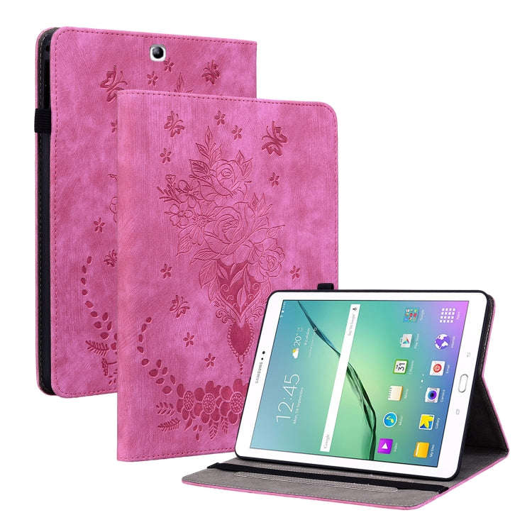 Butterfly Rose Embossed Leather Tablet Case, For Samsung Galaxy A7 Lite T220 / T225, For Samsung ...
