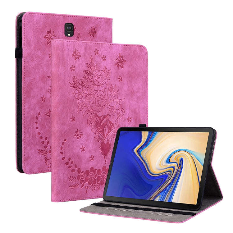 Butterfly Rose Embossed Leather Tablet Case, For Samsung Galaxy A7 Lite T220 / T225, For Samsung ...