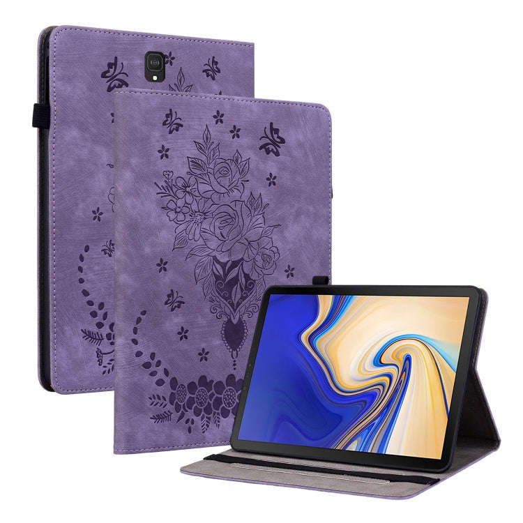 Butterfly Rose Embossed Leather Tablet Case, For Samsung Galaxy A7 Lite T220 / T225, For Samsung ...