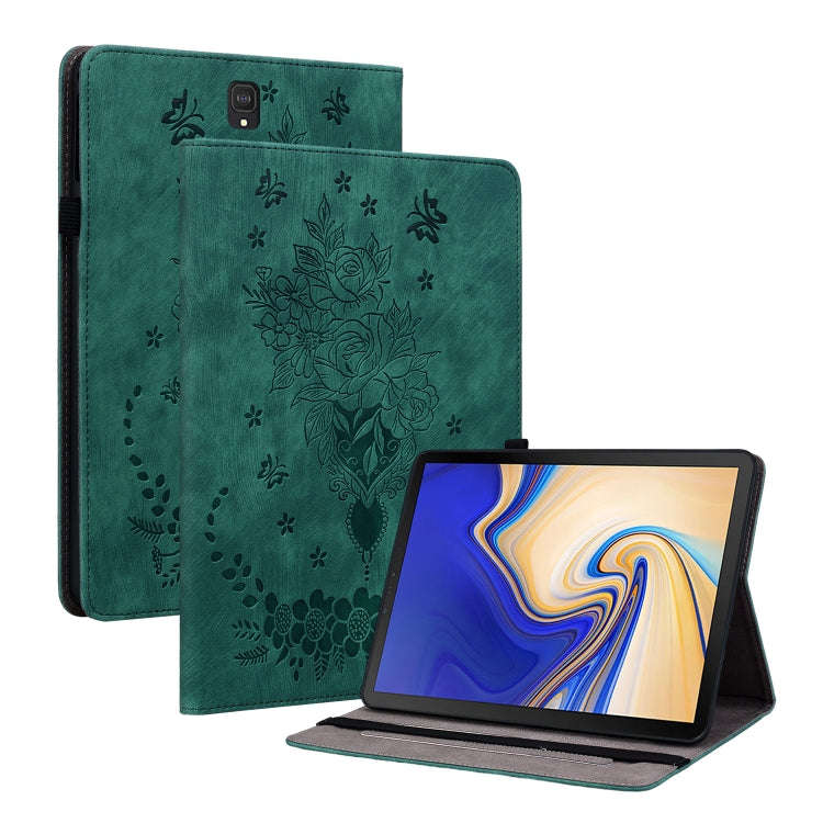 Butterfly Rose Embossed Leather Tablet Case, For Samsung Galaxy A7 Lite T220 / T225, For Samsung ...