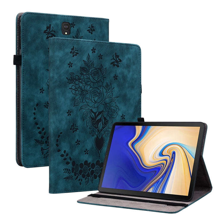 Butterfly Rose Embossed Leather Tablet Case, For Samsung Galaxy A7 Lite T220 / T225, For Samsung ...