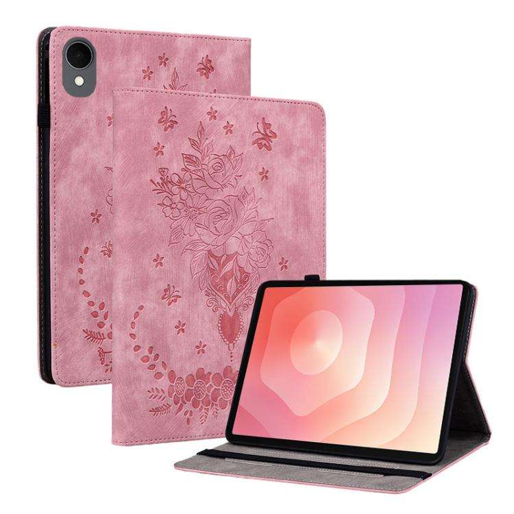 Butterfly Rose Embossed Leather Tablet Case, For Galaxy Tab S12+, For Samsung Galaxy Tab S11, For...