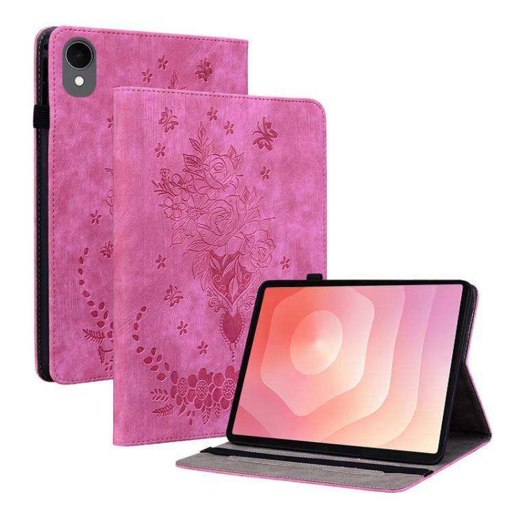 Butterfly Rose Embossed Leather Tablet Case, For Galaxy Tab S12+, For Samsung Galaxy Tab S11, For...