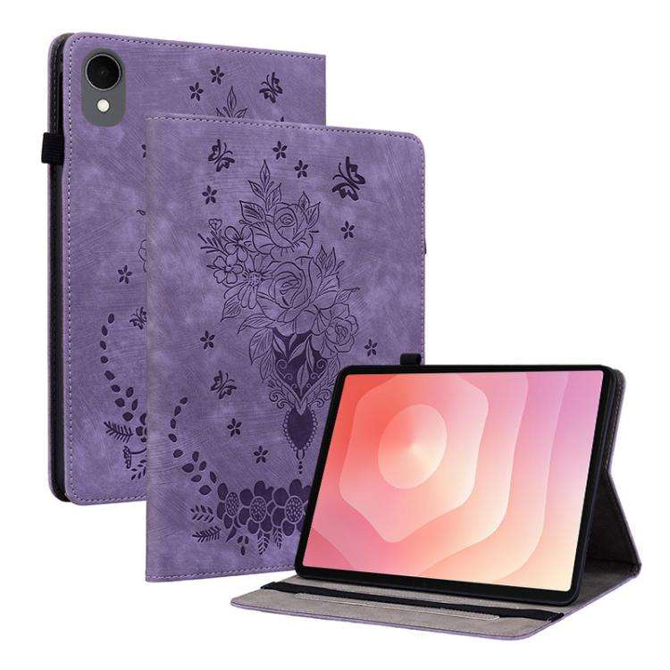 Butterfly Rose Embossed Leather Tablet Case, For Galaxy Tab S12+, For Samsung Galaxy Tab S11, For...