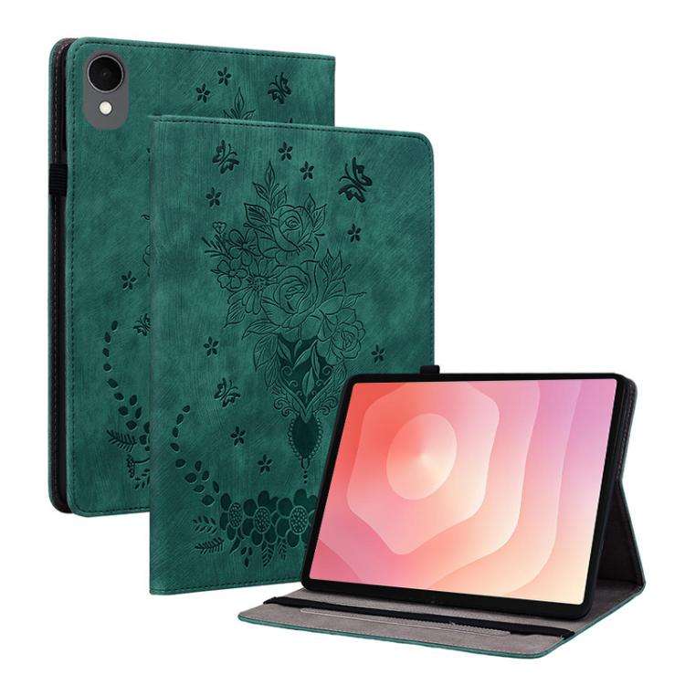 Butterfly Rose Embossed Leather Tablet Case, For Galaxy Tab S12+, For Samsung Galaxy Tab S11, For...